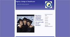 Desktop Screenshot of dignitycollegeofhealthcare.com